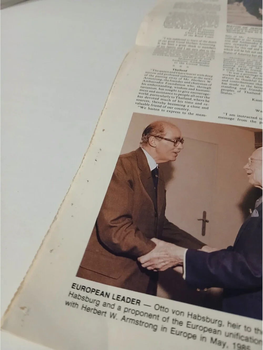 Herbert W. Armstrong Tribute The Worldwide News newspaper 1986